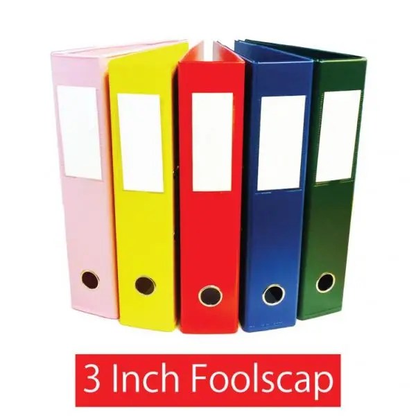 PVC Arch File 3 Inch Foolscap Size VIP Educational Supplies Pte Ltd