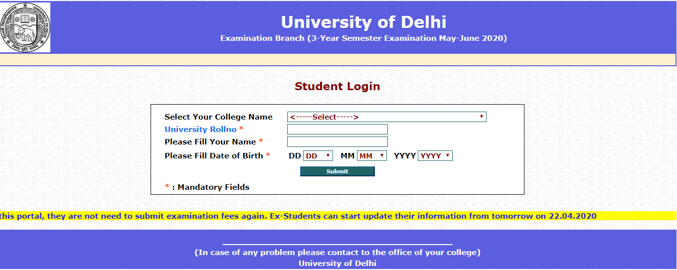 how to fill du Examination Form » NEWS Learn Complete Process DU...