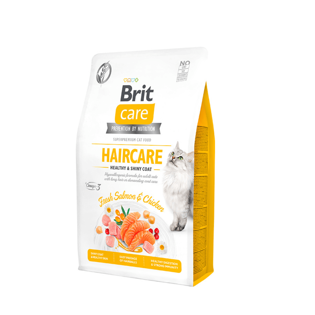 Brit care cat haircare salmon & chicken vip pet mascotas