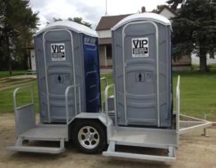 2 Unit Portable Washroom Trailer VIP Portable Restroom Rentals Brandon MB