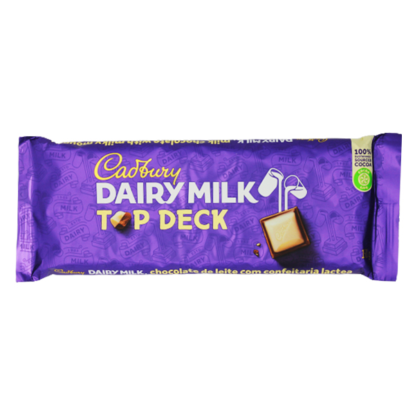CADBURRY CHOCOLATE DAIRY MILK TOP DECK 105G Vip