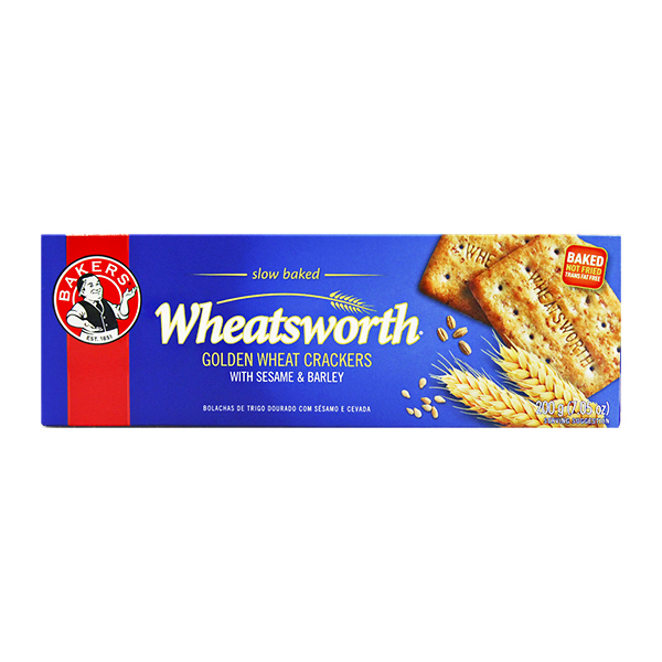 BAKERS WHEATSWORTH CRACKERS W.SESAME 200G Vip