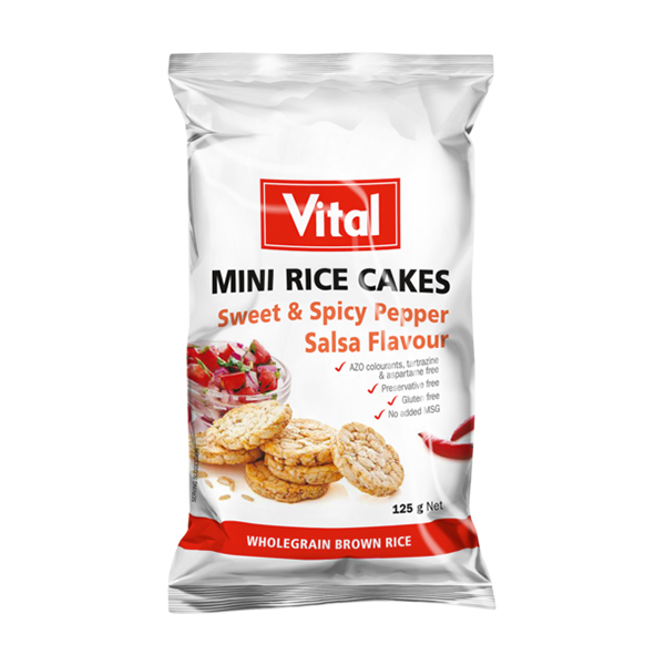 VITAL MINI RICE CAKES SWEET SPICY 125G Vip