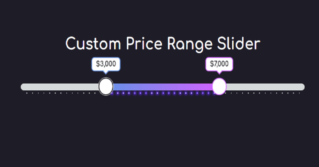 How to Make Custom Price Range Slider using JavaScript