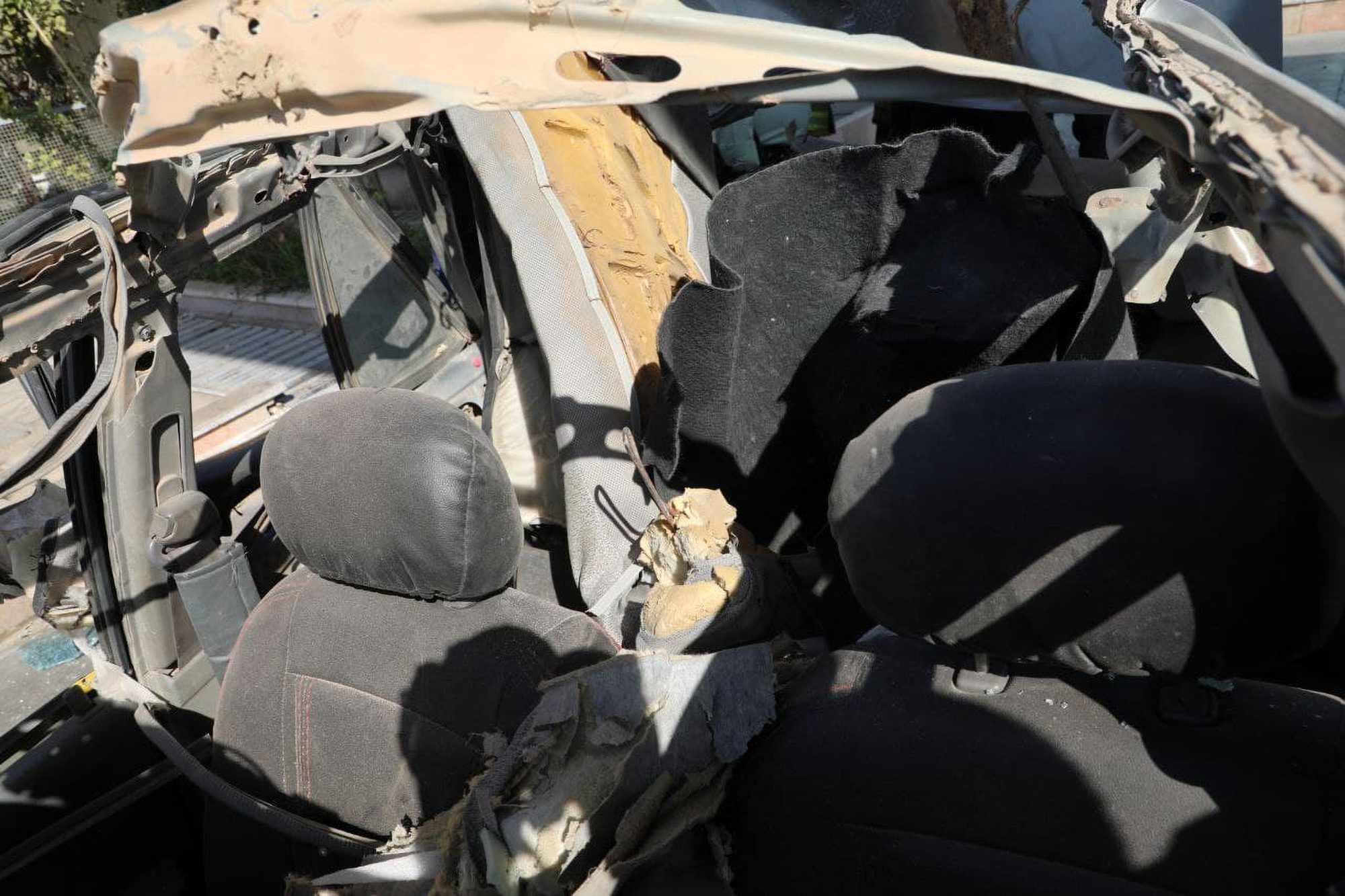 Moment Gas Cylinder Explodes In Car Boot, Ripping Roof Off Like Tin Can