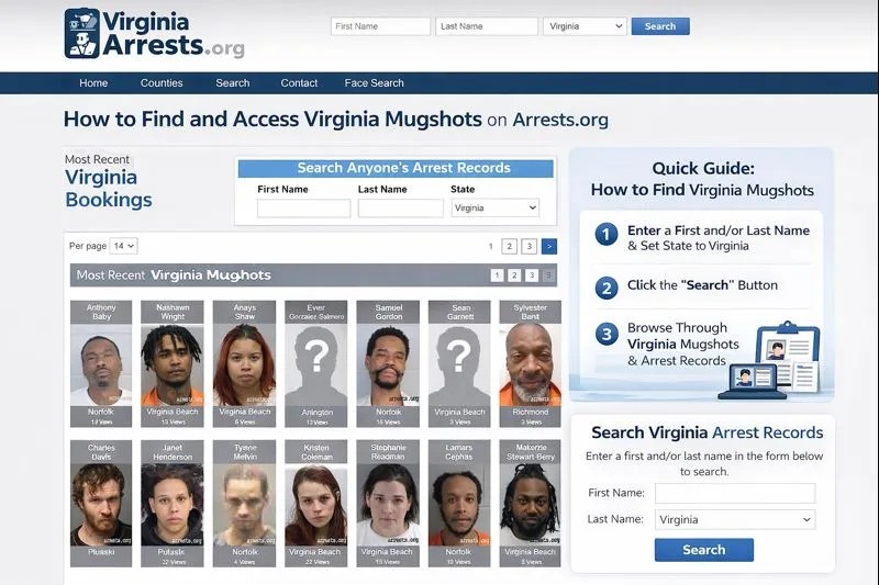 VA Quick Search for Virginia Arrest Records