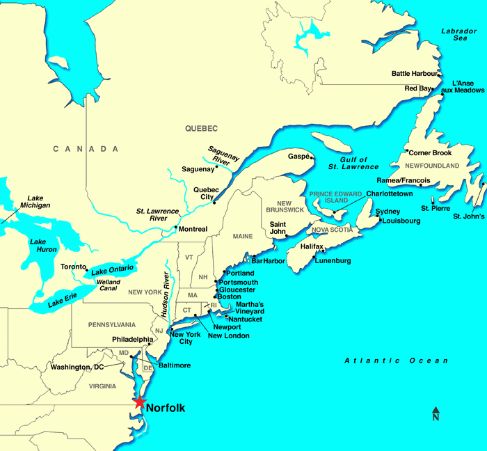Map Of Norfolk Virginia