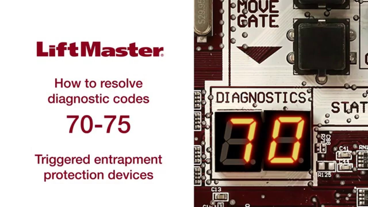 Liftmaster Error Code 70 thru 75 Gate Operator Troubleshooting 8042994472 Virginina Gate