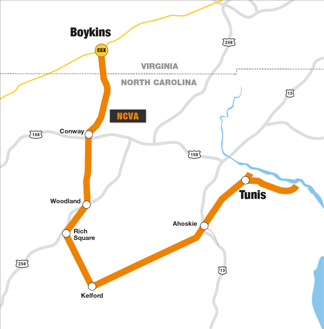 North Carolina & Virginia Railroad in Virginia