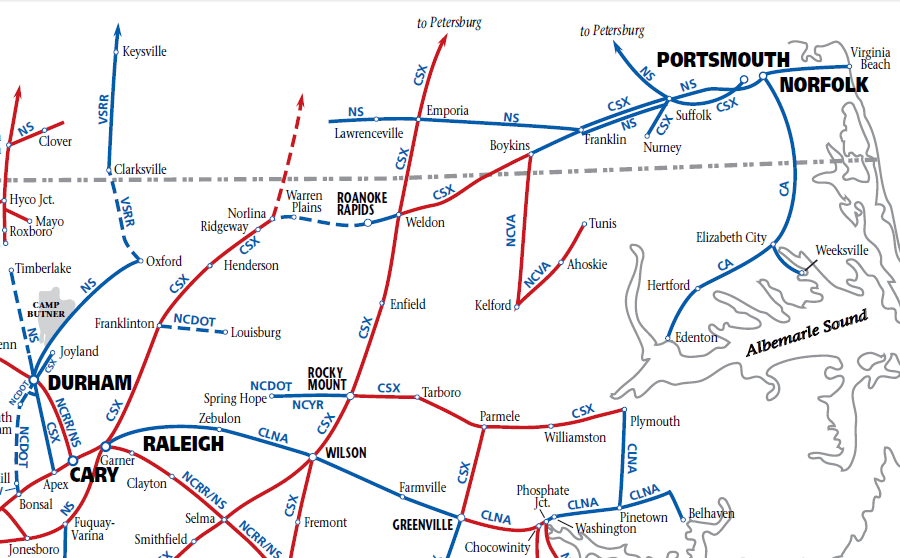 North Carolina & Virginia Railroad in Virginia