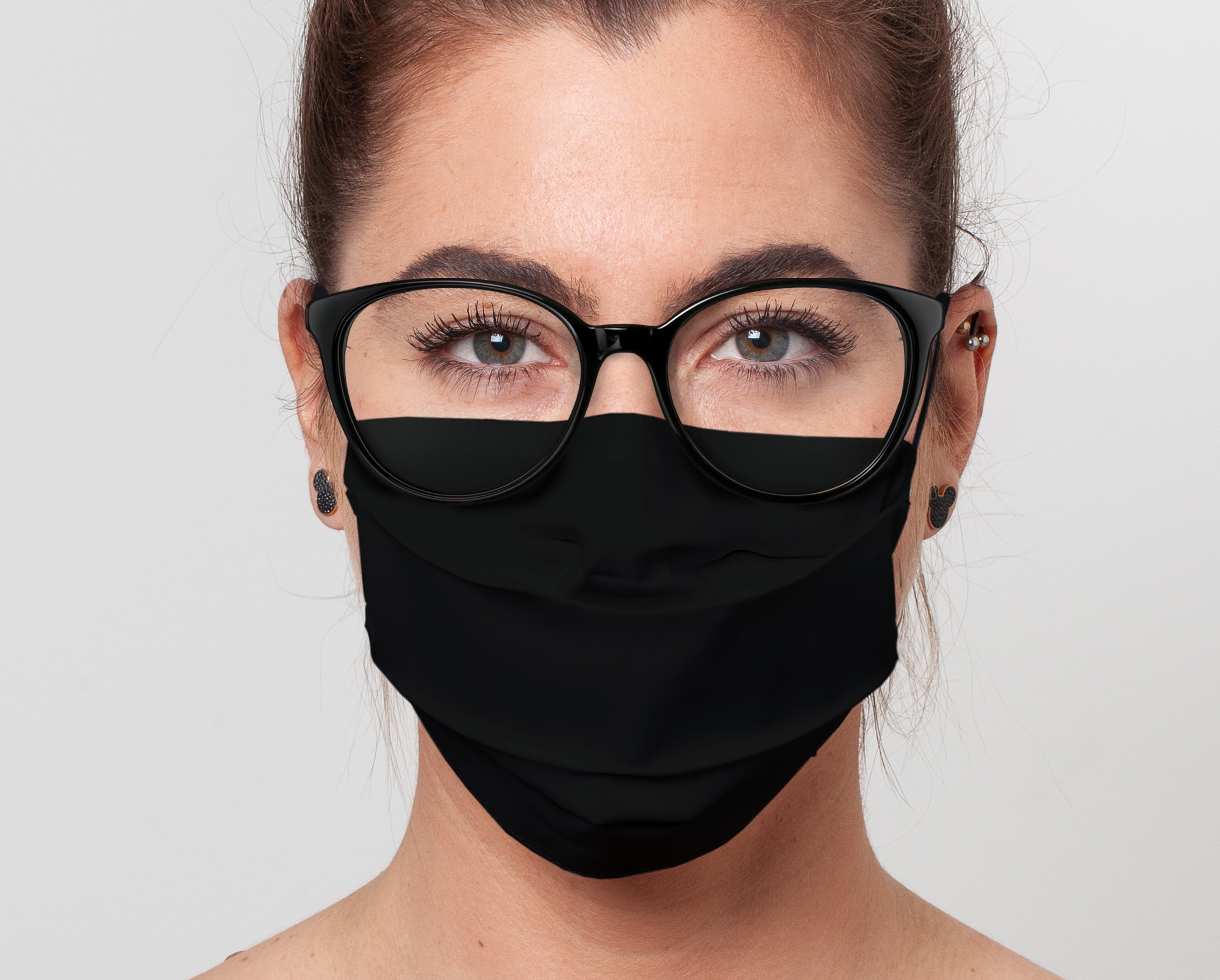 5PCs cotton face mask for glasses, black Virivee Tights Unique