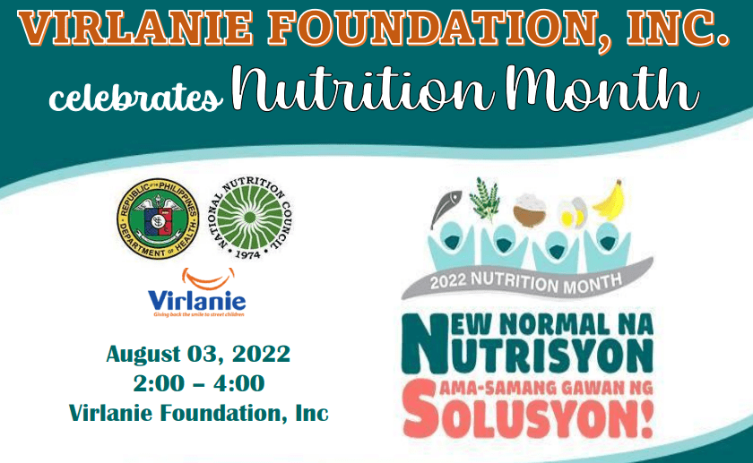Virlanie celebrates Nutrition Month 2022 Virlanie Foundation, Inc.