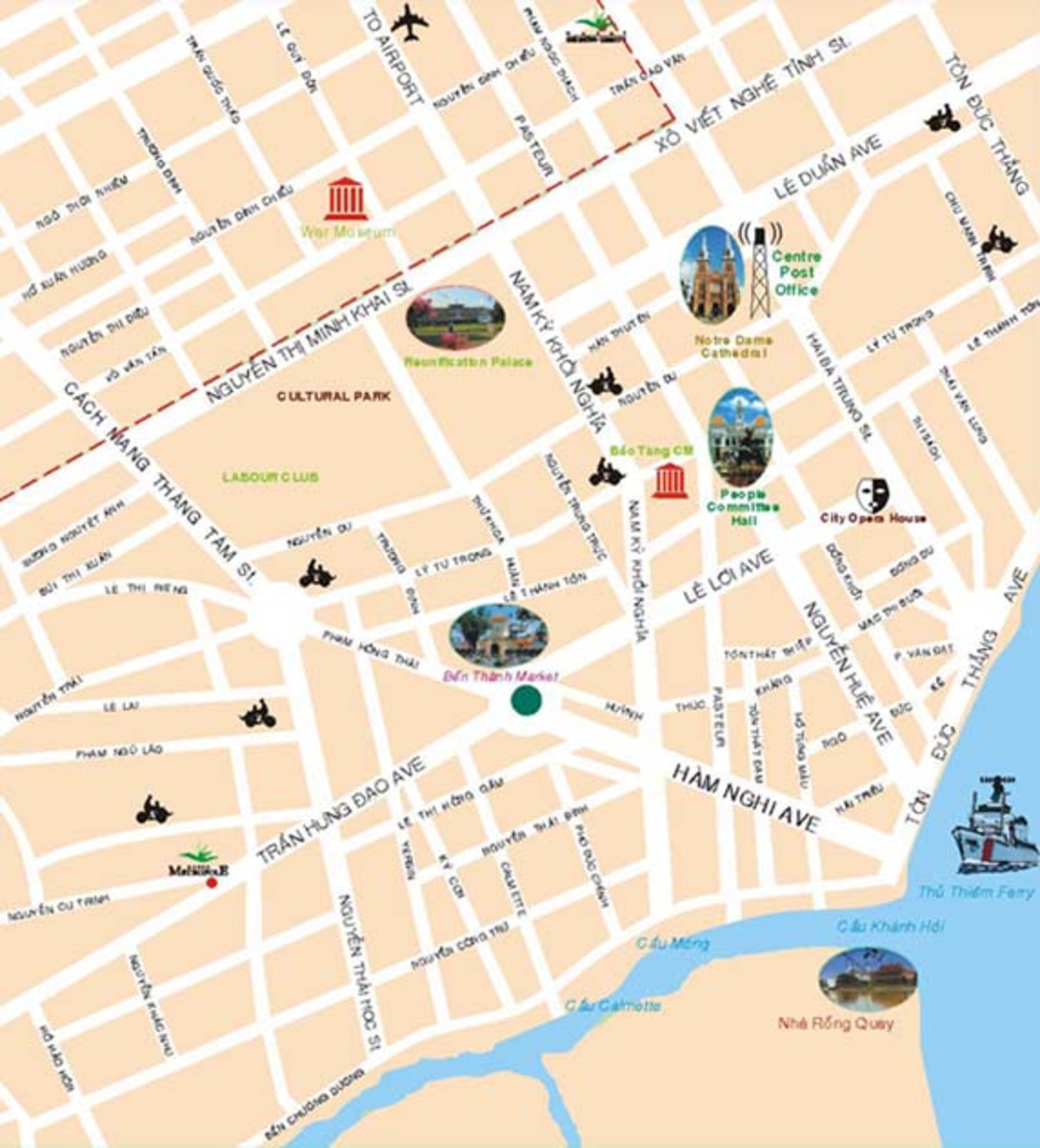 Ho Chi Minh City Tourist Attractions Map [Ho Chi Minh City. Tourist map] Virtual Saigon
