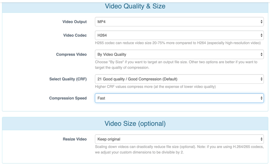 Beeinflussen Abstoßen Gips reduce the size of video mp4 regional