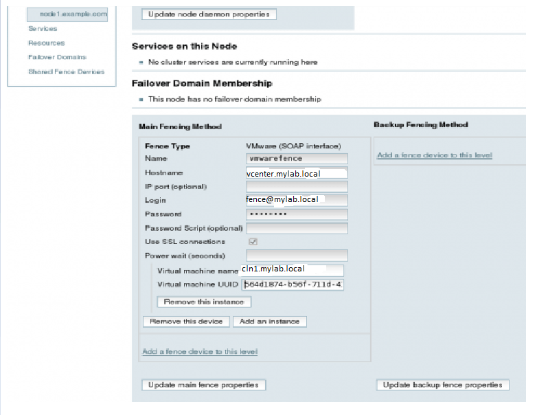 RHEL Clustering in vSphere with fence_vmware_soap as fencing device