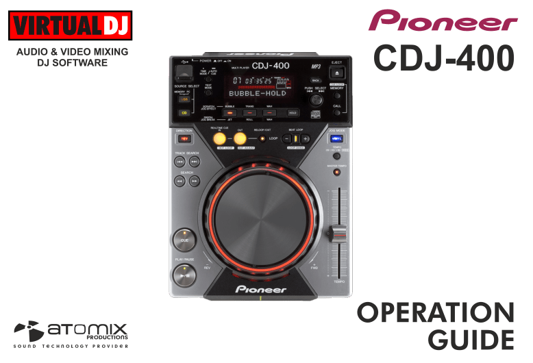 VirtualDJ Hardware Manuals Pioneer DJ CDJ400