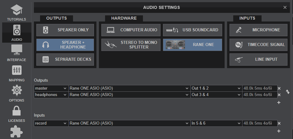 VirtualDJ - Hardware Manuals - Rane - One - Setup