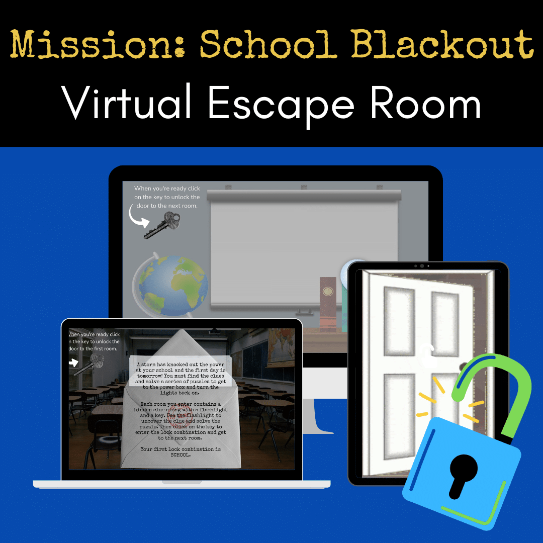 Mission School Blackout (FREE Virtual Escape Room) Virtual Escape Rooms