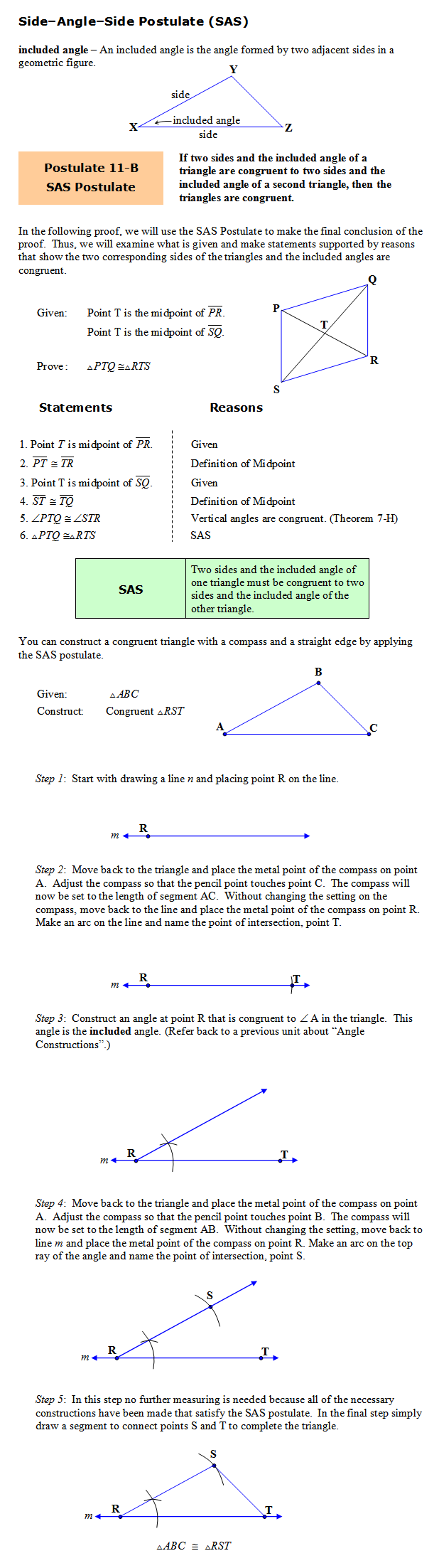 Proving Triangles Congruent