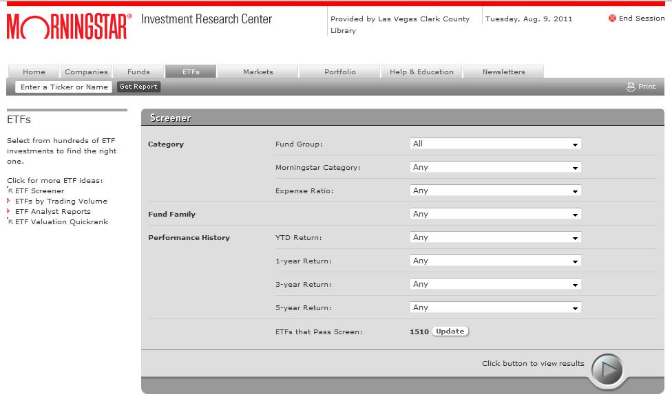 Morningstar ETF Analysis, Portfolio XRay Tool, and ClosedEnd Fund