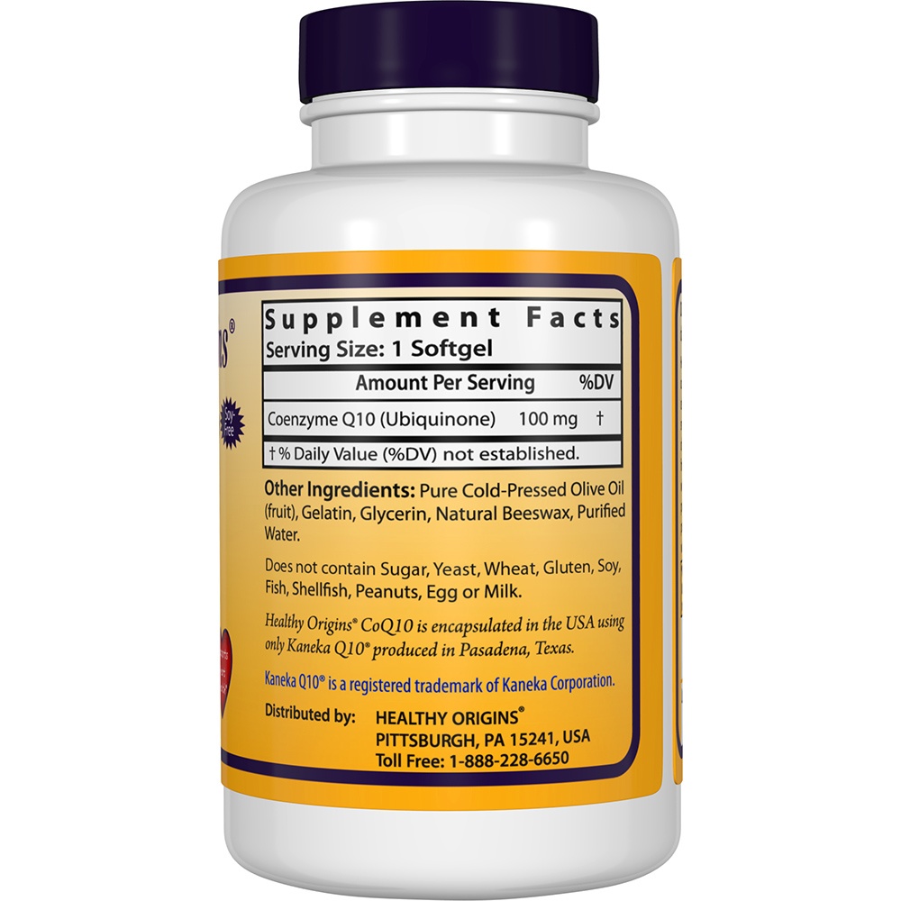 Comprar CoQ10 com Kaneka Q10 100 mg. 60 Softgels Healthy Origins