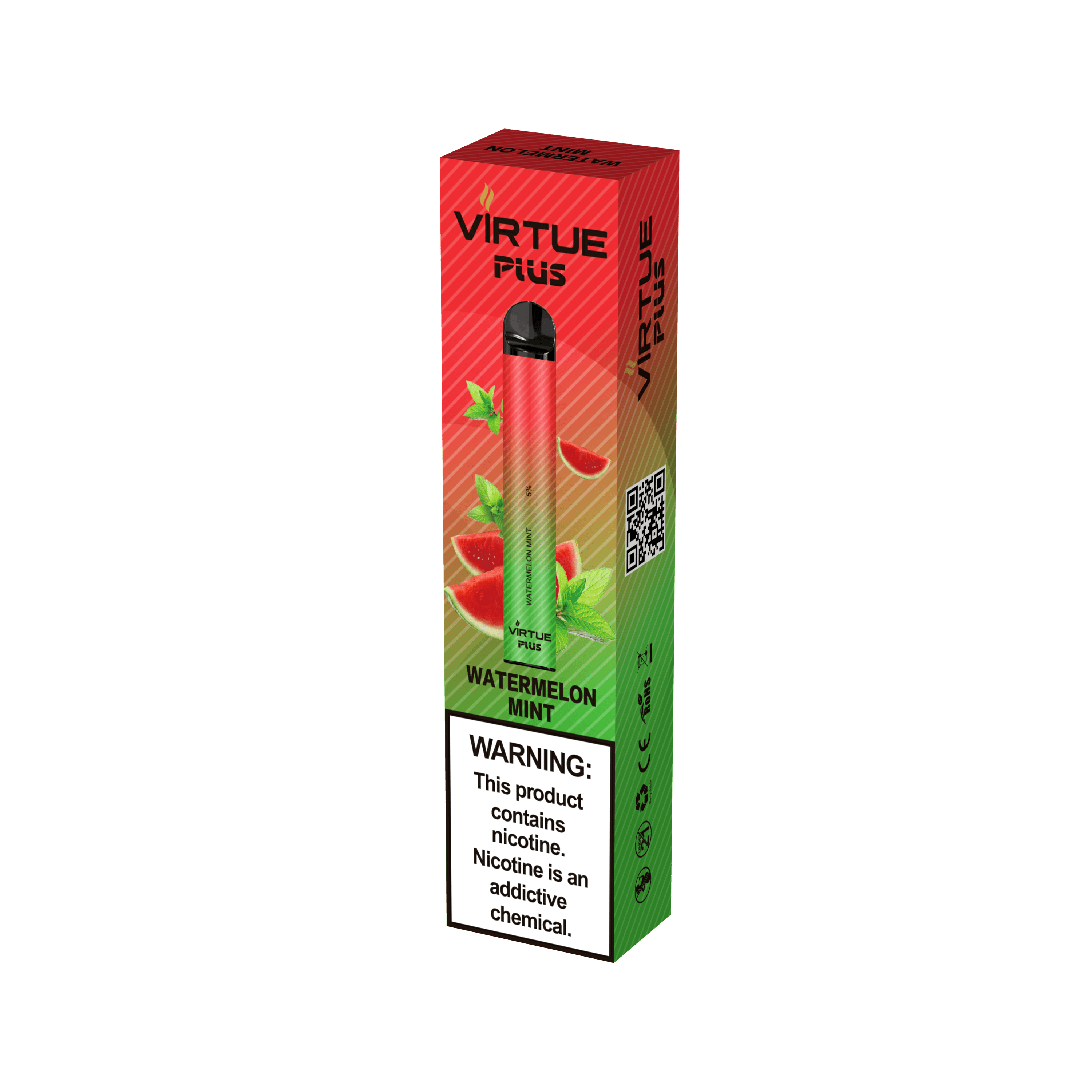 Virtue Plus Watermelon Mint 2800 Puffs Virtue Vapes