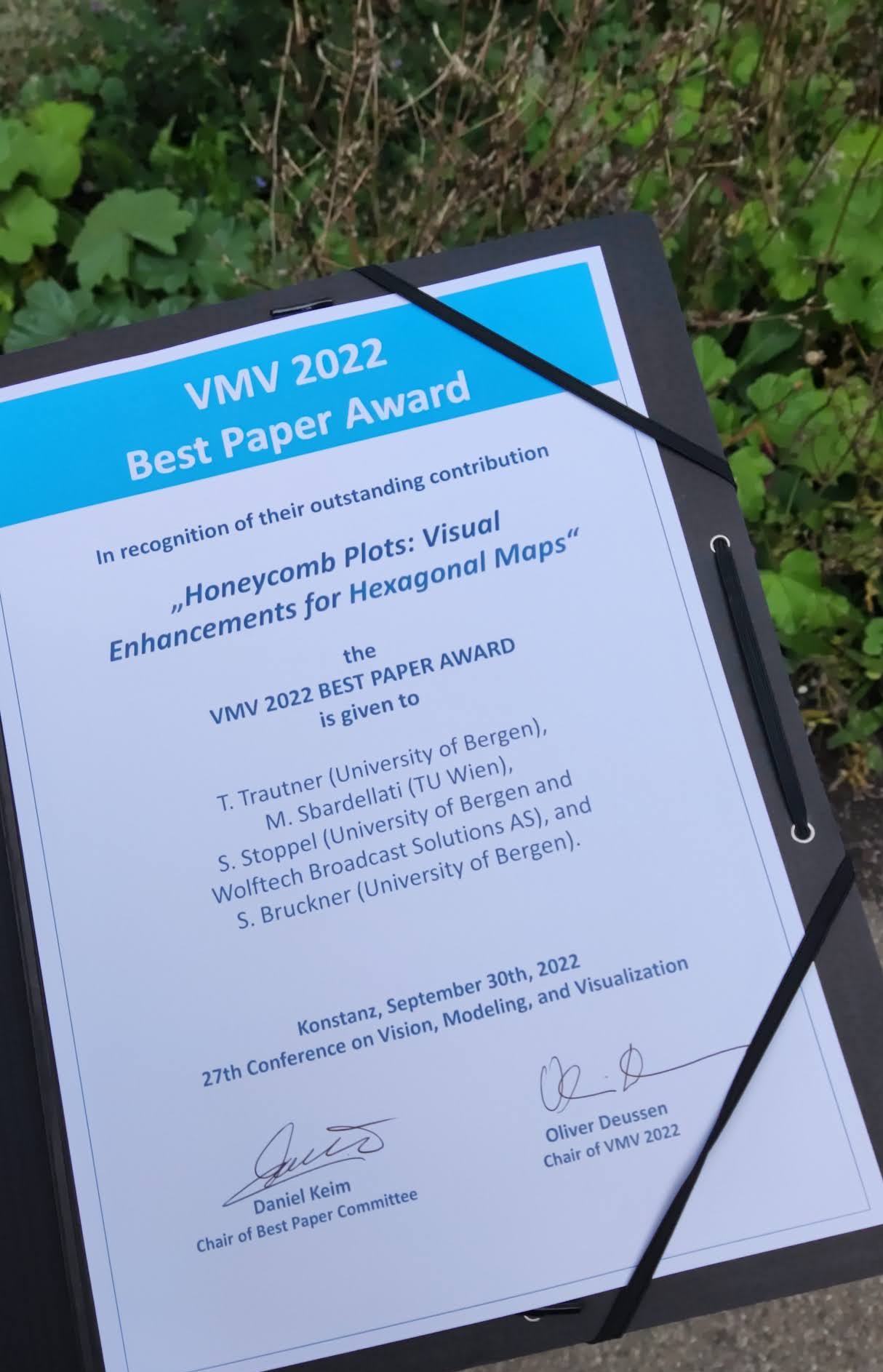 Honeycomb Plots: Best Paper of VMV 2022 – Visualization Research Group