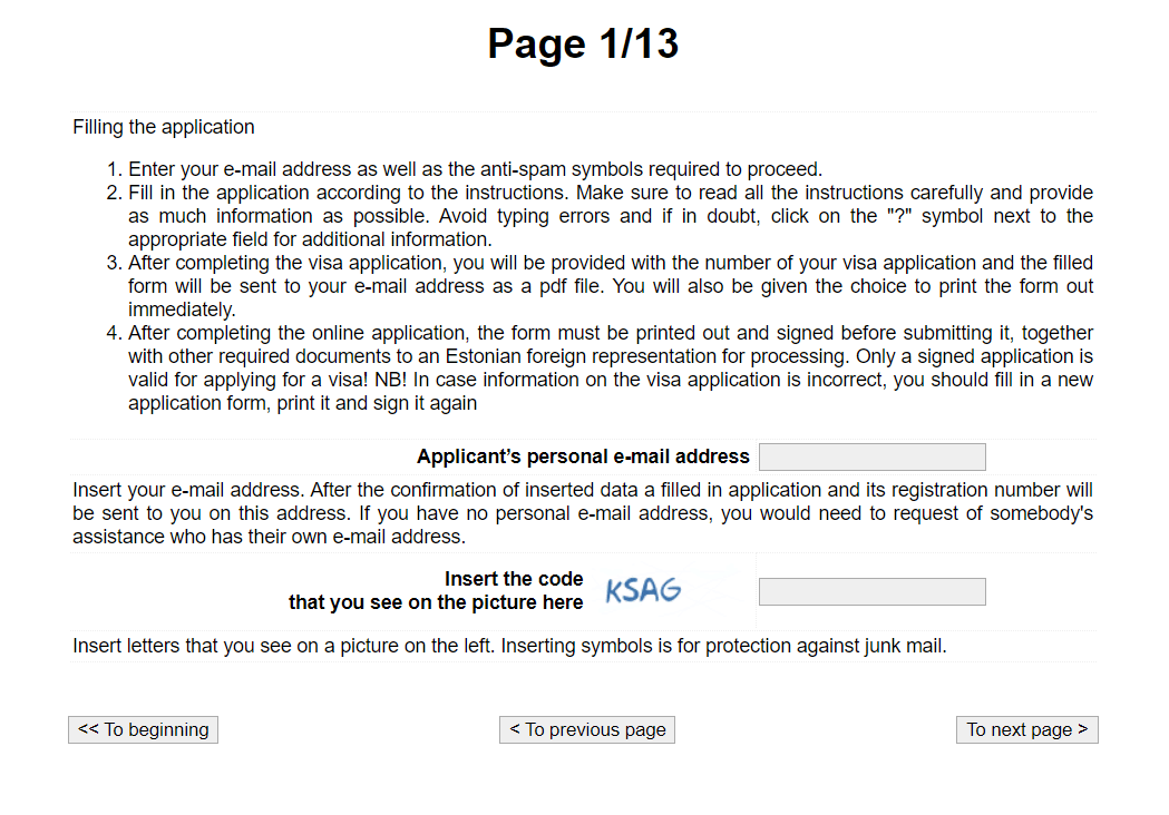 Guide for Requirements to lodge application forms, filling and process in 2024 Estonia