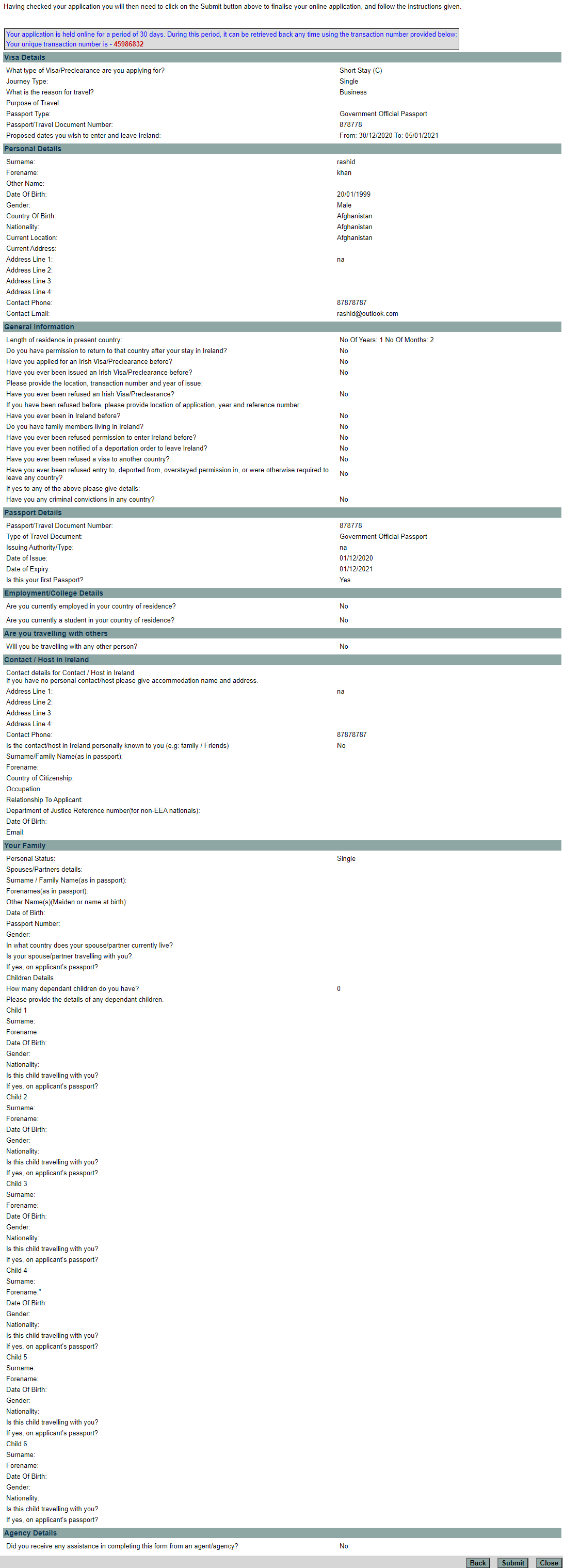 Guide for Requirements to lodge application forms, filling and process