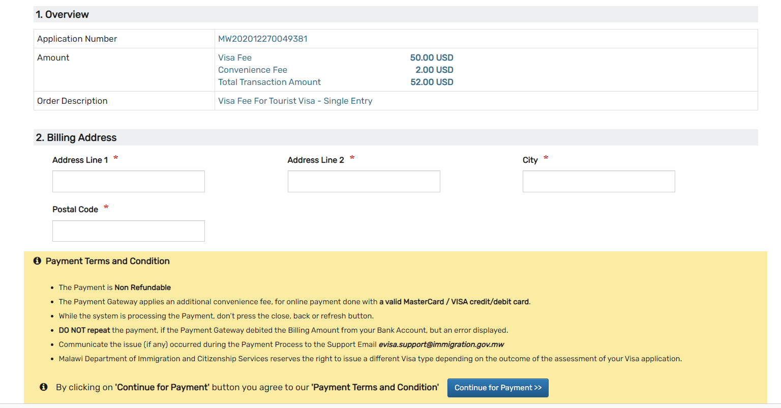 Guide for Requirements to lodge application forms, filling and process