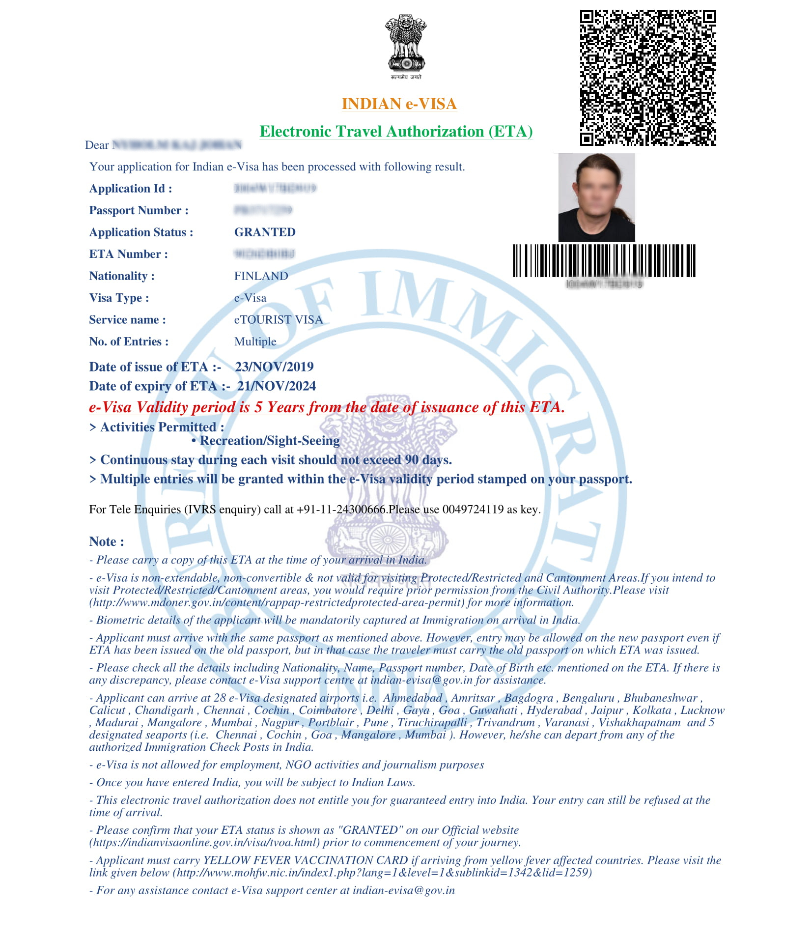 Apply India visa, India Visa Application, Documents required for India