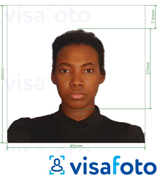 Cuba visa photo 45x45 mm size, tool, requirements