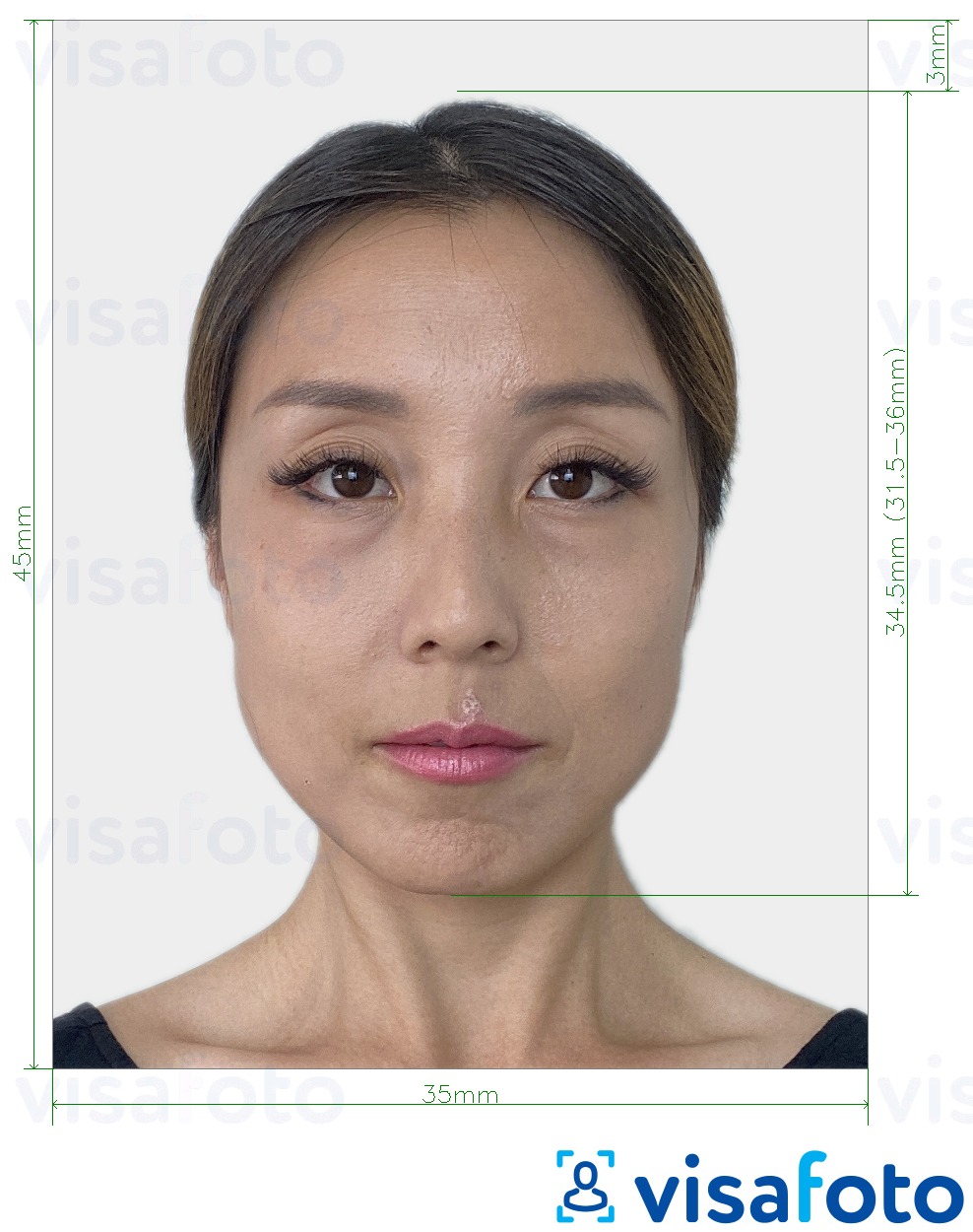 South Korea visa photo 35x45 mm size, tool, requirements