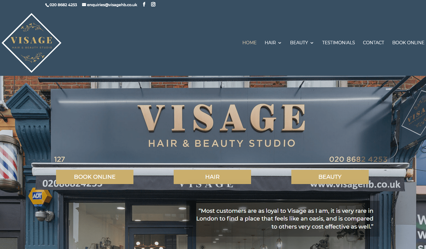 Visage Hair and Beauty studio Tooting hairdresser beauty salon