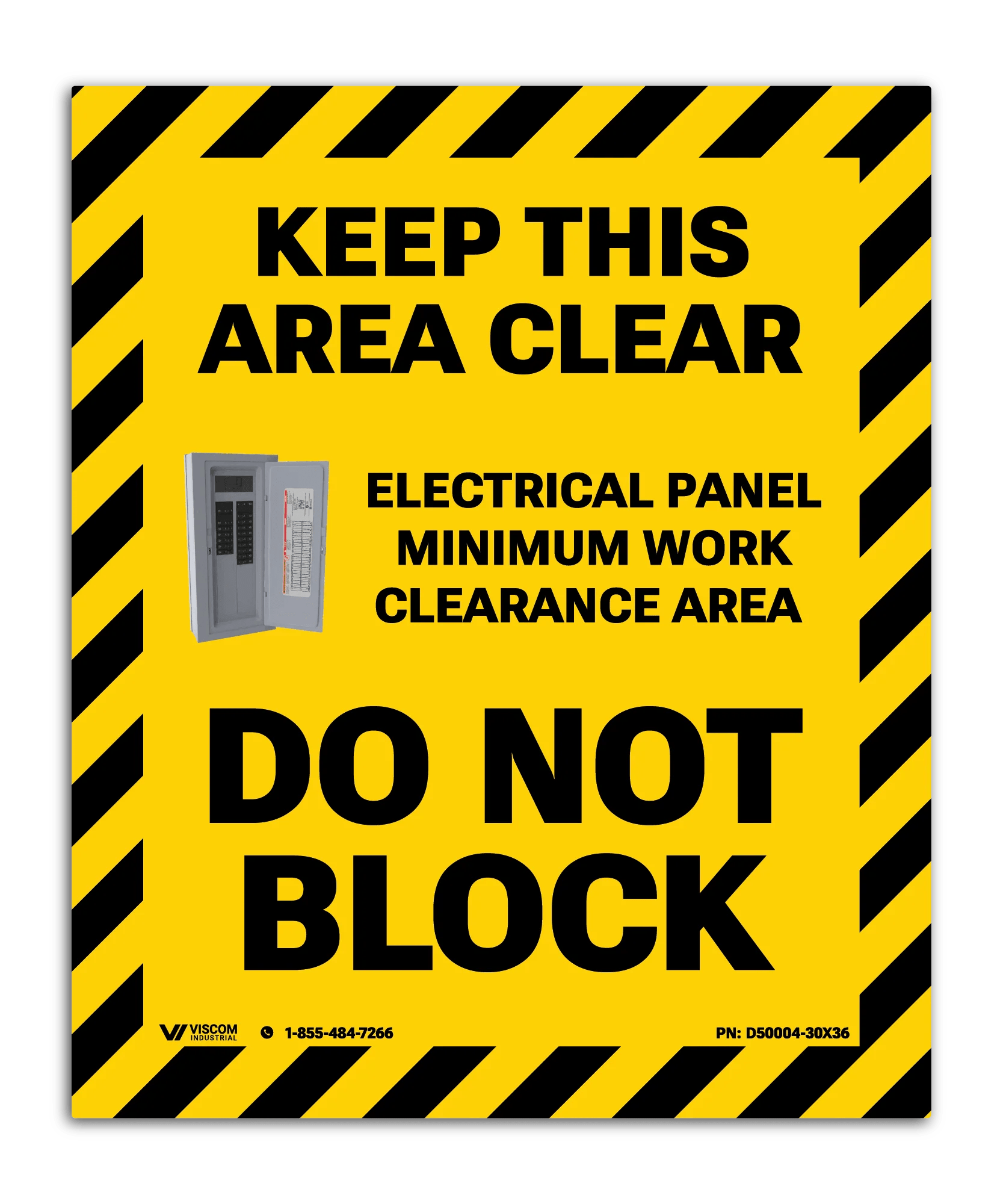 SlipRated Floor Sign Electrical Panel Work Clearance Area