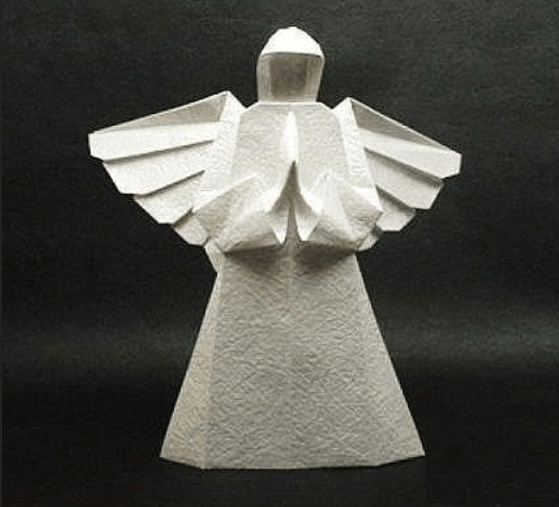 Оригами ангел схема
