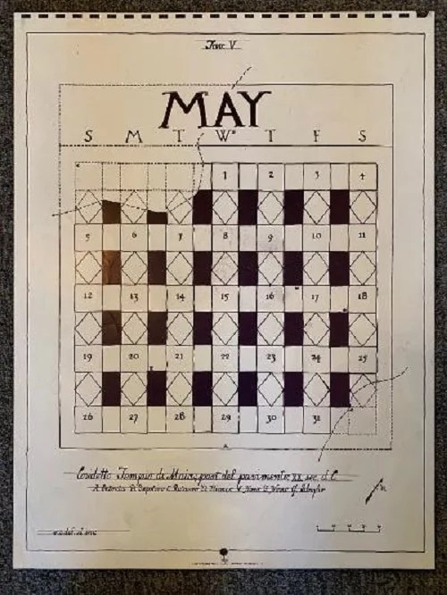 May 1967 Art Print Calendar Diablo Press Visible Vibrations