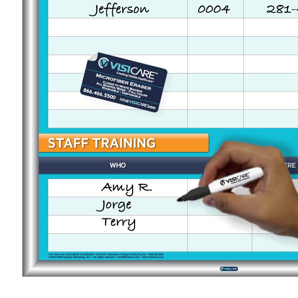 Mini Badge Clip Black Dry Erase Markers Whiteboard VisiCare