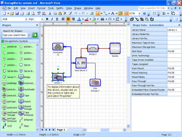 Visimation developed A Set Of Visio Shapes For HewlettPackard