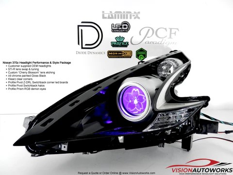 Nissan 370z Headlight Performance & Style Package – VisionAutoworks