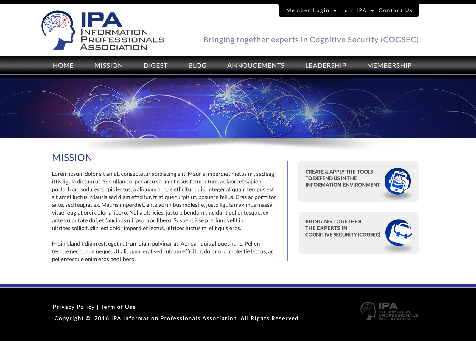 Web design Alexandria VA IPA Informational Professionals Association