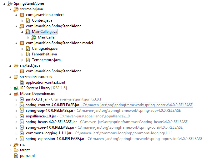 Spring Configuration + Bean example