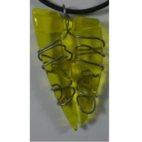 Yellow Fused Glass Necklace Visions Stained Glass