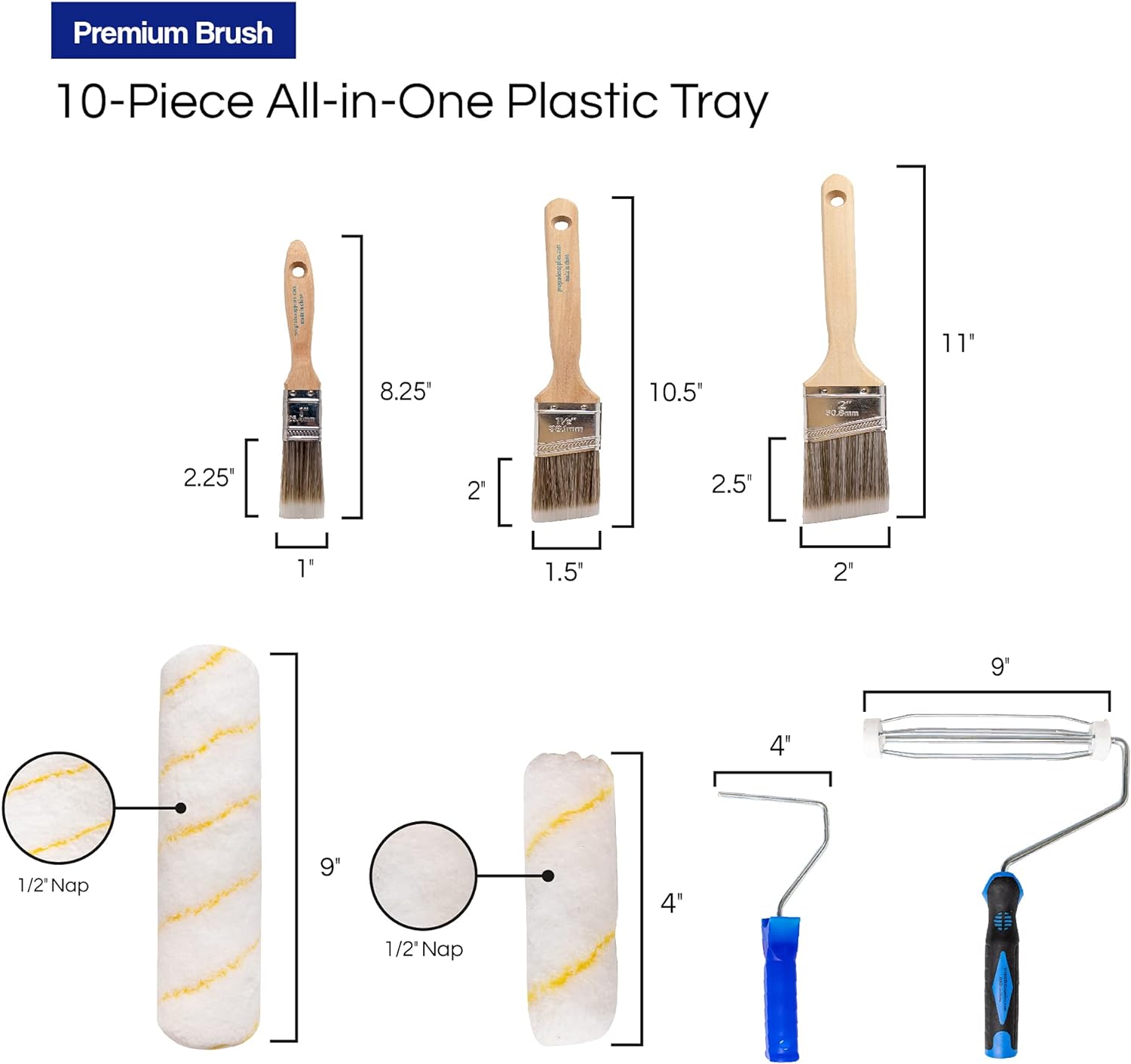 Pro Grade Paint Roller Cover Set,Wall Painting Roller Vision Tech Group