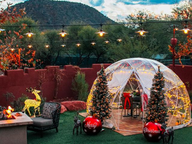 Christmas 2022 Dinner Sedona Dine In Igloos At Hilton Sedona's Winter Wonderland - Visit Sedona Blog