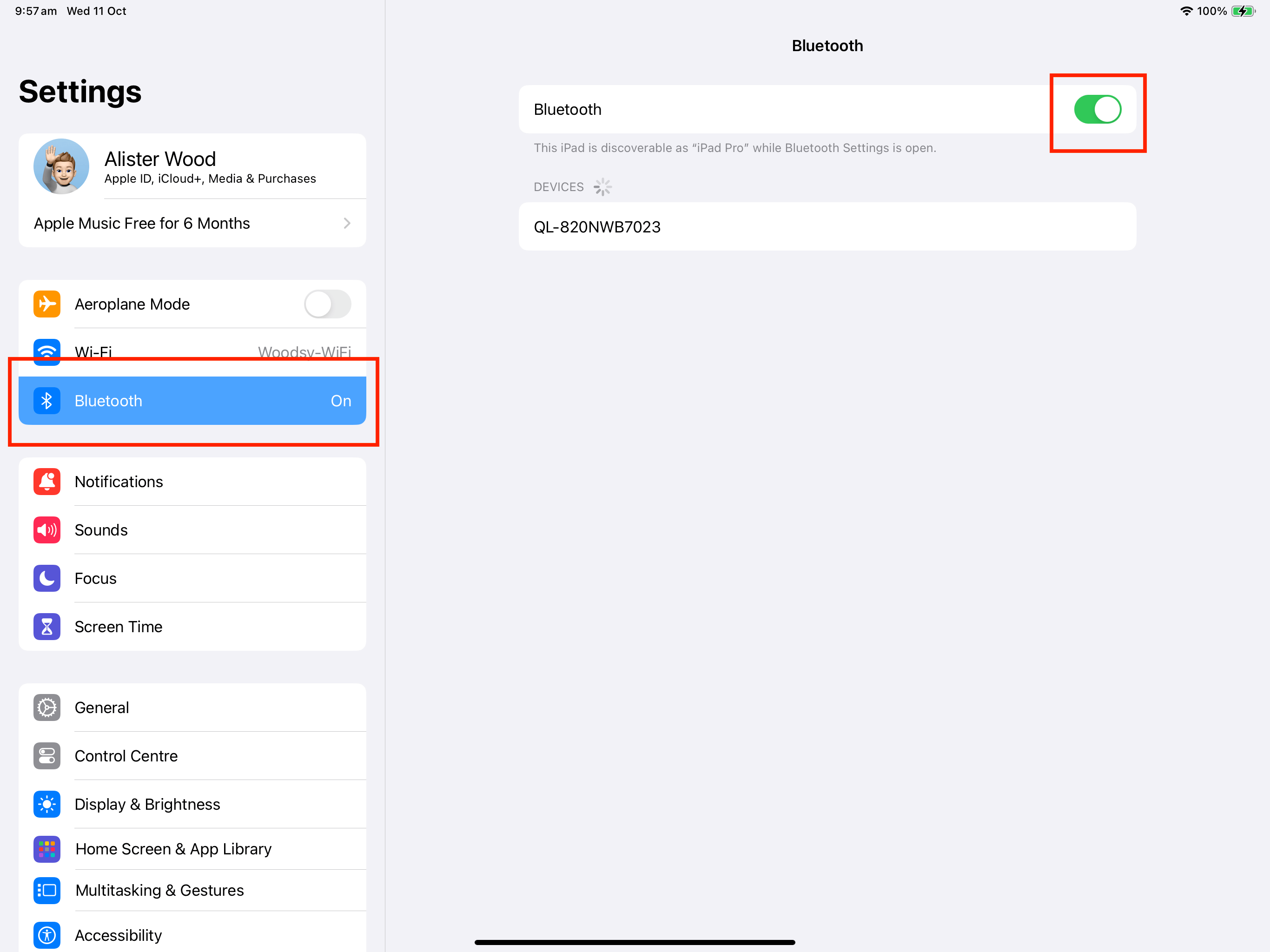Connect QL820NWB to an iPad via Bluetooth Visitor Management System
