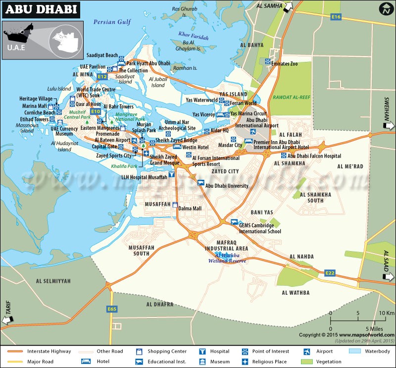Maps of City Visit Abu Dhabi