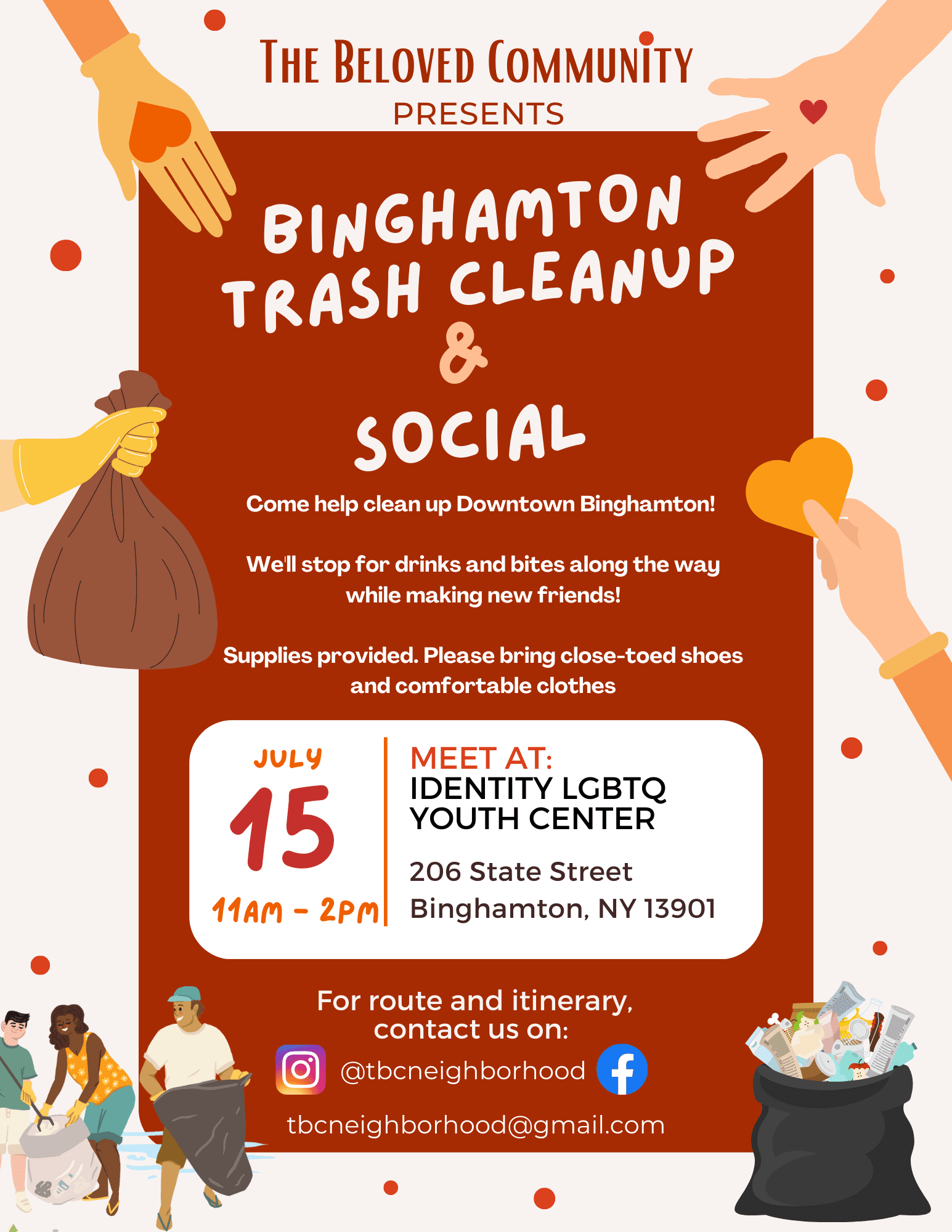Downtown Binghamton Trash Cleanup & Social! Visit Binghamton