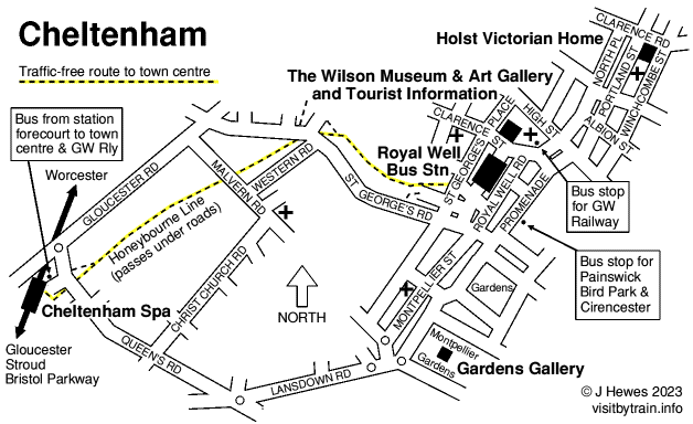 Cheltenham Visit by Train, a station by station guide to UK tourist attractions