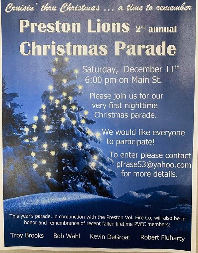 Preston Lions Christmas Parade Caroline County Office of Tourism